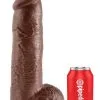 King Cock: Realistic Dildo With Balls, 31 Cm, Mörk