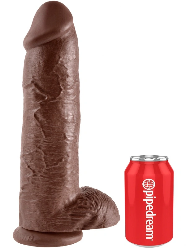 King Cock: Realistic Dildo With Balls, 31 Cm, Mörk 1 King Cock: Realistic Dildo With Balls, 31 Cm, Mörk
