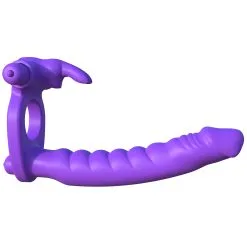 Fantasy C-Ringz Silikon Double Penetrator Rabbit - Lila