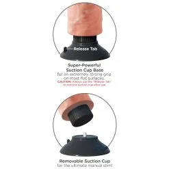 King Cock Realistisk Vibrerande Dildo 18 Cm - Nude