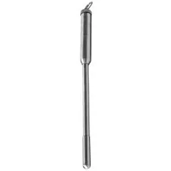 Master Series Urethral Sound Dilator Med Vibrator - Silver