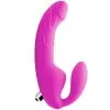 Strap U Royal Rider Vibrerande Strap-On Dildo - Rosa