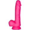 Baseks Realistisk Silikondildo Med Sugpropp Medium - Rosa