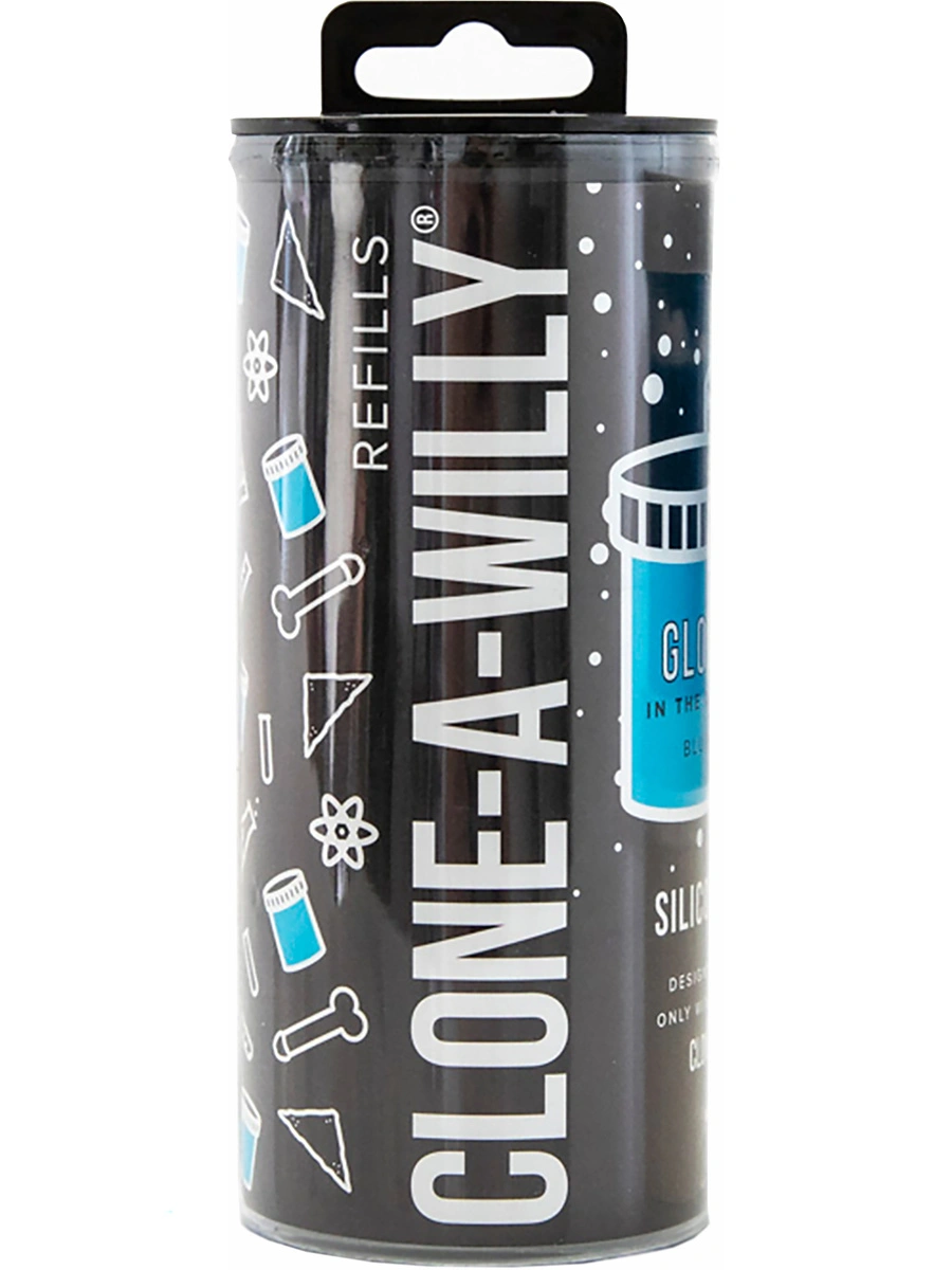 Clone-A-Willy: Silicone Refill, Självlysande, Blå 1 Clone-A-Willy: Silicone Refill, Självlysande, Blå