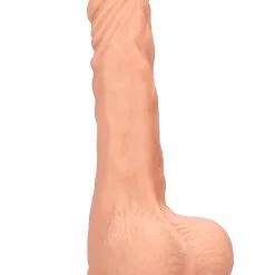 RealRock Skin: Realistic Dildo With Balls, 19 Cm, Ljus