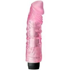 Baseks Realistisk Multispeed Dildovibrator XL - Ljusrosa