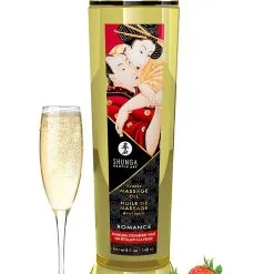 Shunga: Erotic Massage Oil, Sparkling Strawberry, 240 Ml