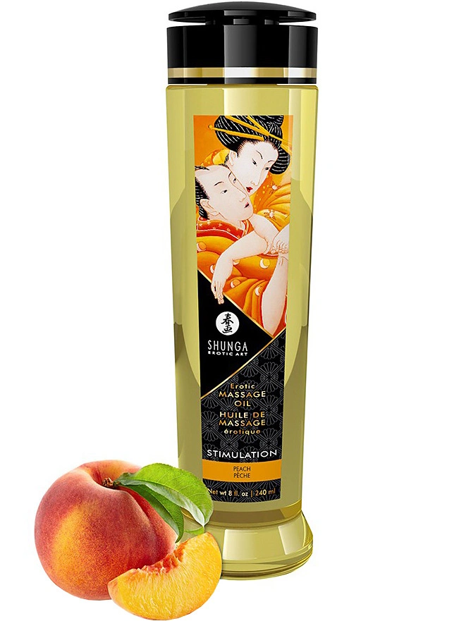 Shunga: Erotic Massage Oil, Stimulation Peach, 240 Ml 1 Shunga: Erotic Massage Oil, Stimulation Peach, 240 Ml