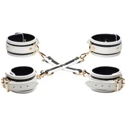 Master Series Kink In The Dark Glowing Hog Tie Bondageset - Vit