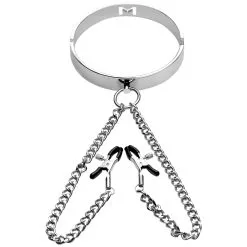 Mistress By Isabella Krage Med Klämmor För Bröstvårtorna - Silver