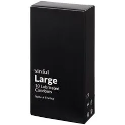Sinful Large Condoms 10 St - Klar
