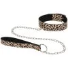 Baseks Leopard Halsband Med Kedja - Brun