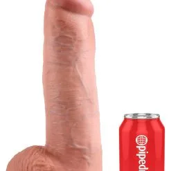 King Cock: Realistic Dildo With Balls, 31 Cm, Ljus