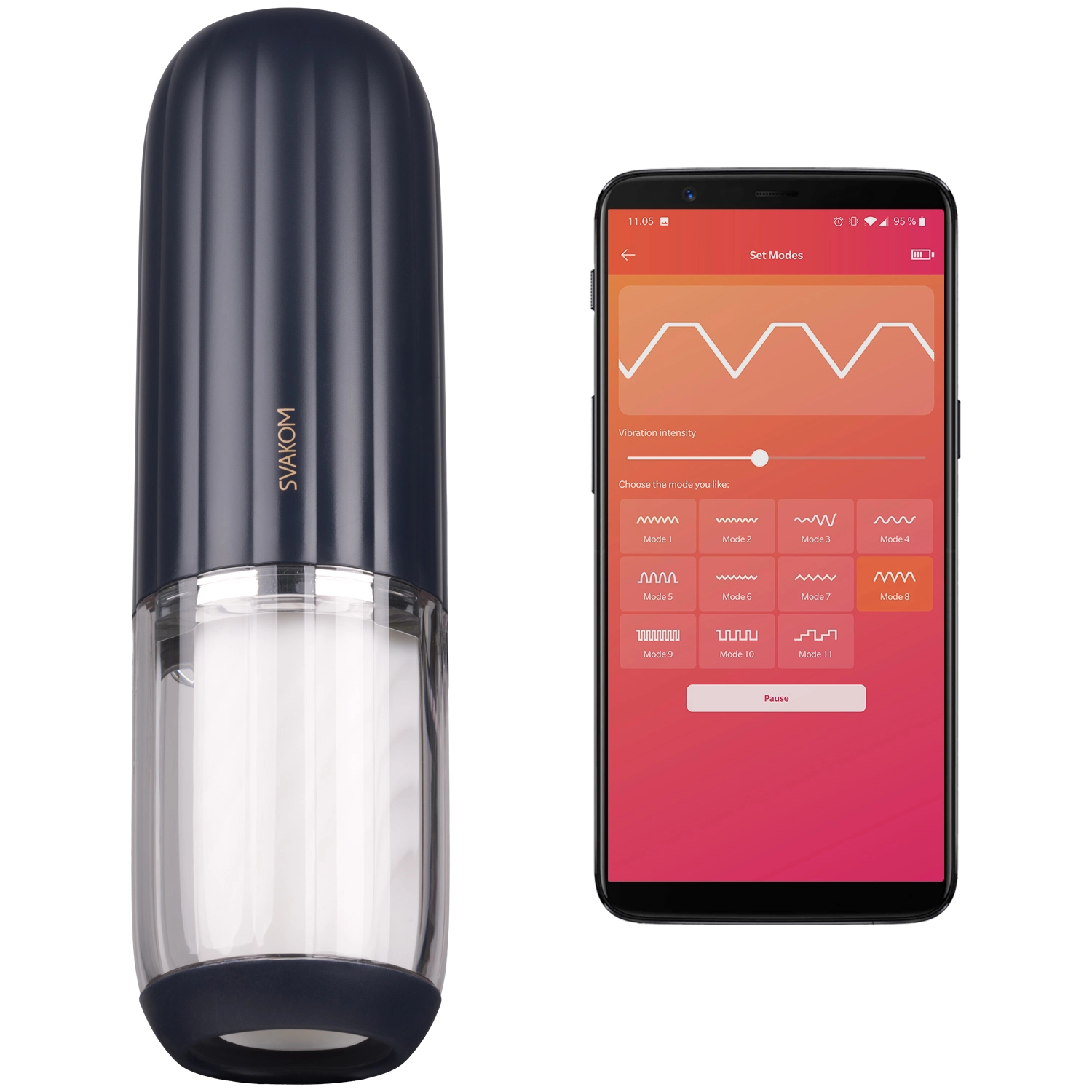 Svakom Alex Neo 2 Thrusting Masturbator - Blå 1 Svakom Alex Neo 2 Thrusting Masturbator - Blå