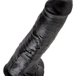 KING COCK 11 INCH W/ BALLS BLACK - Längd 28 Cm -XXL Dildo