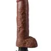 COCK WITH BALLS BROWN 10 INCH