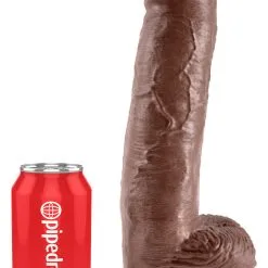 KING COCK 11 INCH W/ BALLS BROWN