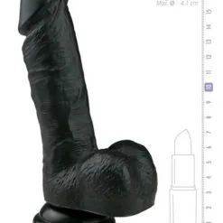 Realistic Dildo Black - 17,5 Cm