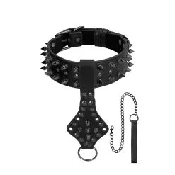 Skulls & Bones - Deluxe Neck Chain With Spikes